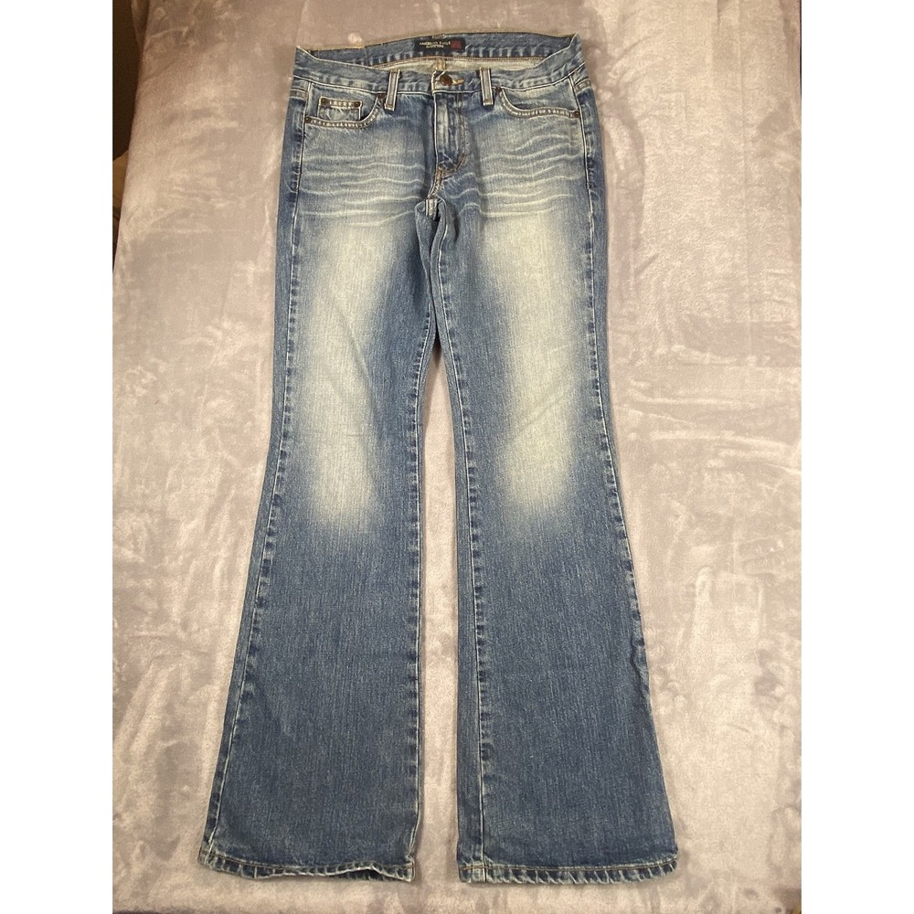 American‎ Eagle Womens Original Boot Jeans Size 4 Distressed 90's Festival Rodeo